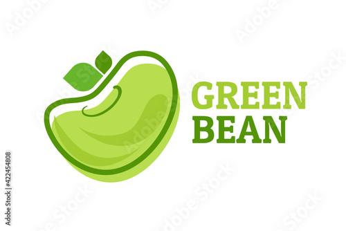 green bean seed logo concept design illustration