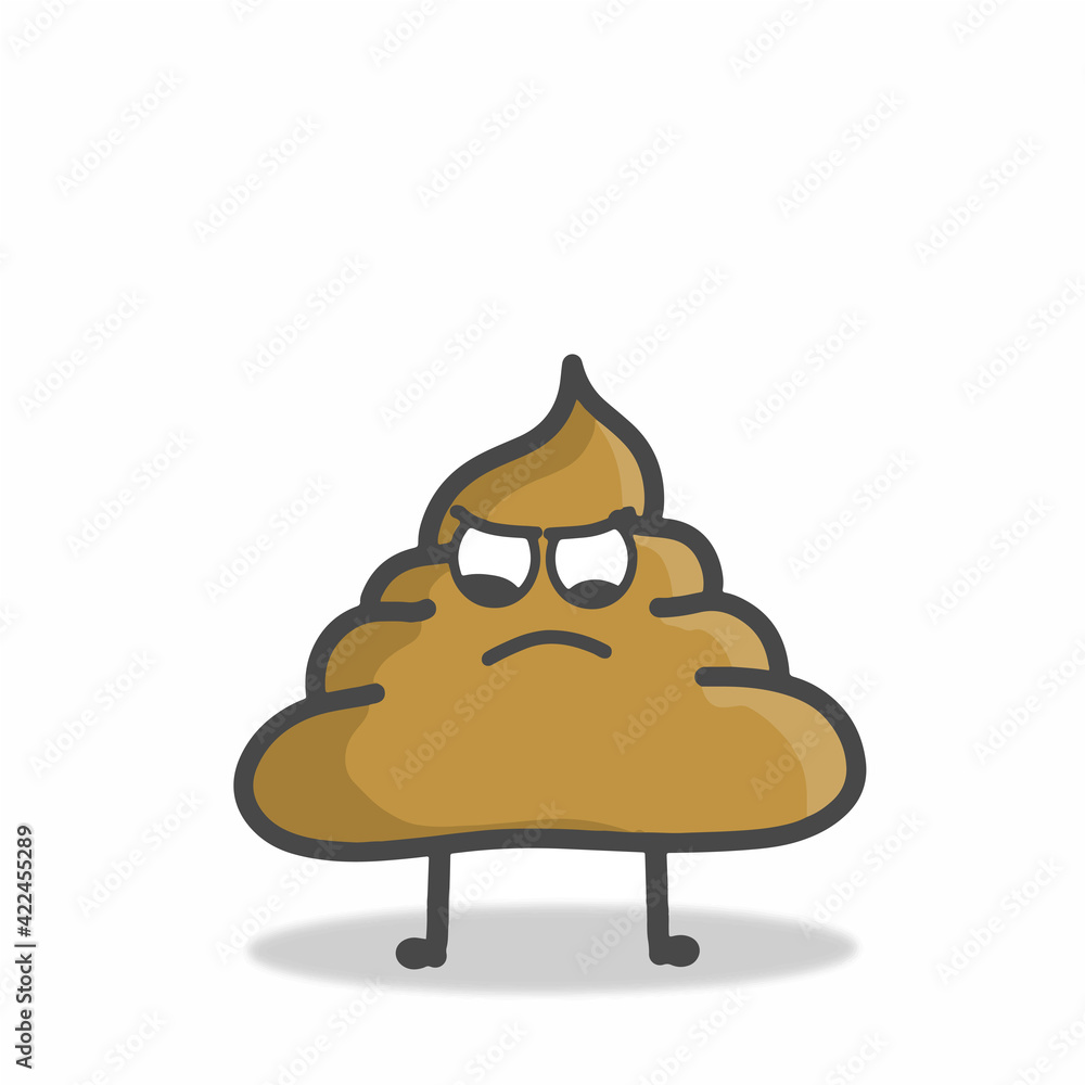 cute poop character flat cartoon vector design template illustration cute poop character flat cartoon vector design template illustration