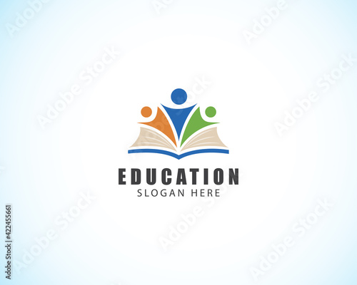 education logo education creative book illustration logo smart logo