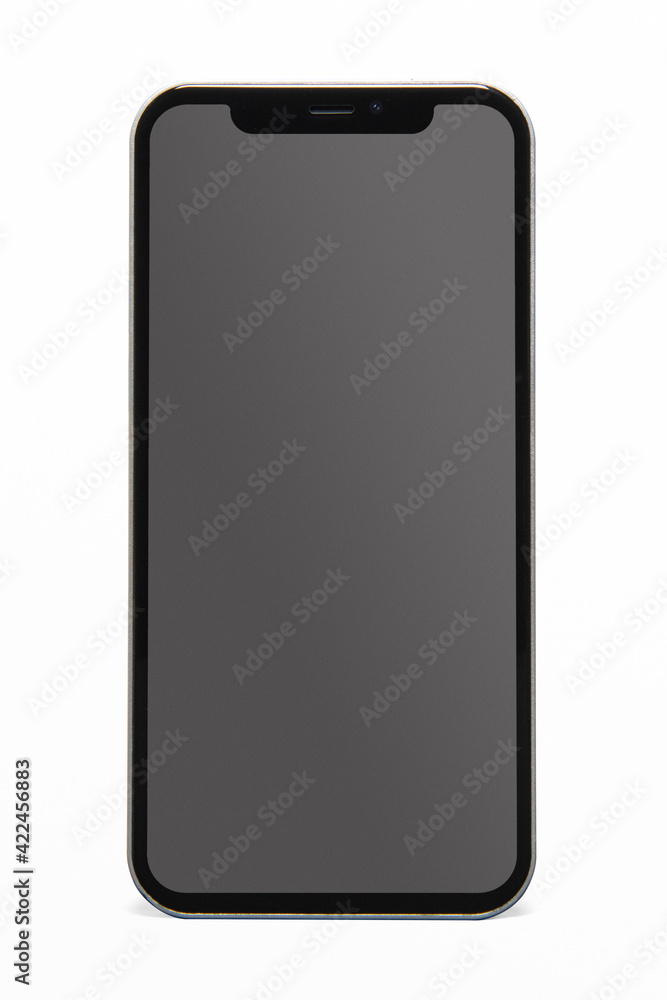 Smartphone with blank black screen innovative future technology Smartphone with blank black screen innovative future technology