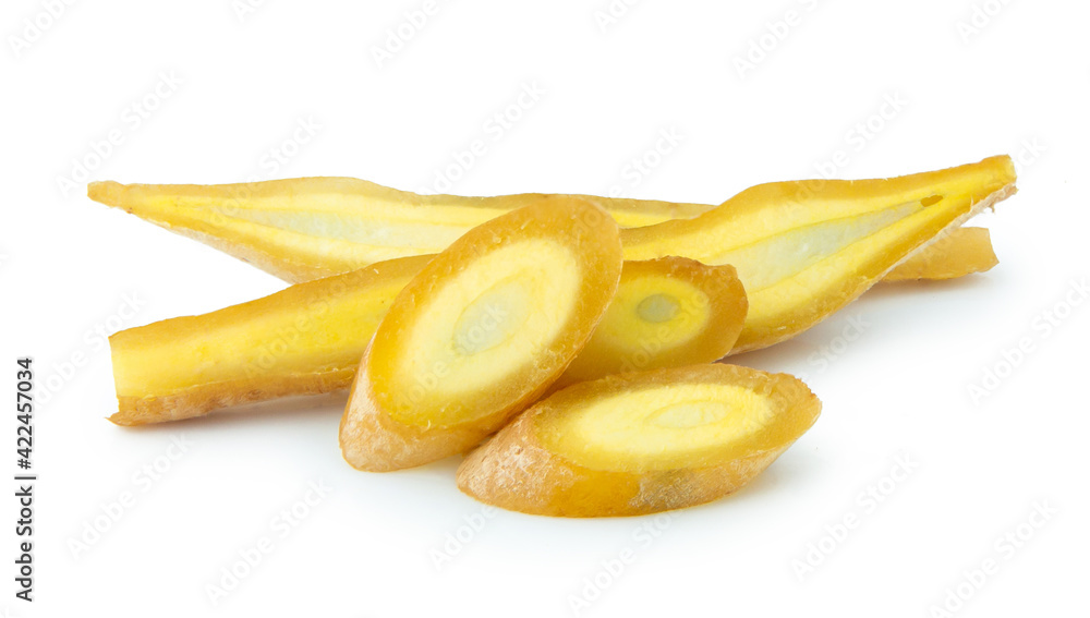 Fingerroot vegetable isolated on white background Fingerroot vegetable isolated on white background