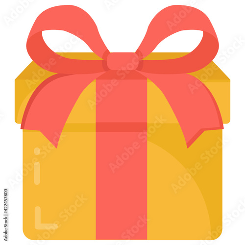 
A surprise gift flat editable icon 

