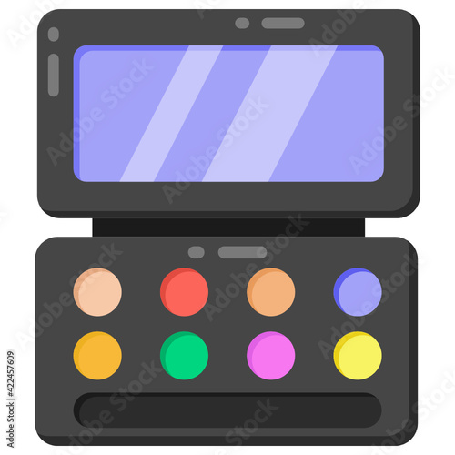 
Flat design of makeup, eyeshade kit vector 

