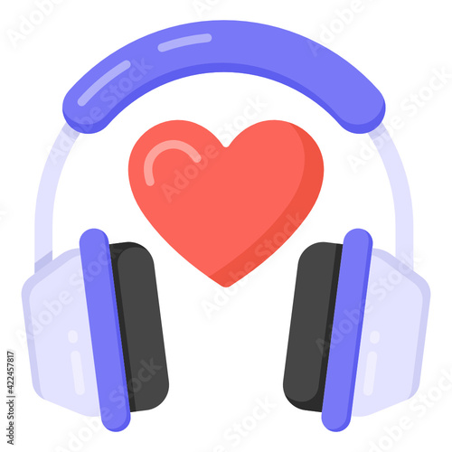 
An icon of romantic music in flat design 

