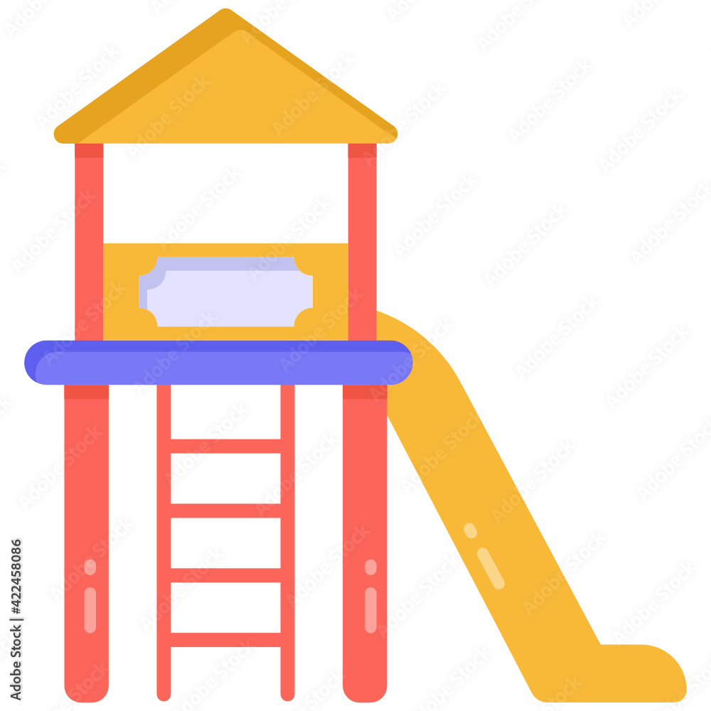 Playground in flat editable design icon, kids playhouse
Playground in flat editable design icon, kids playhouse