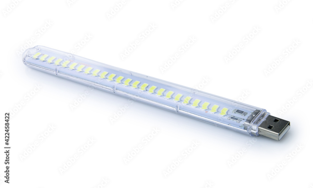 Led stripe light stick usb isolated on white background Led stripe light stick usb isolated on white background