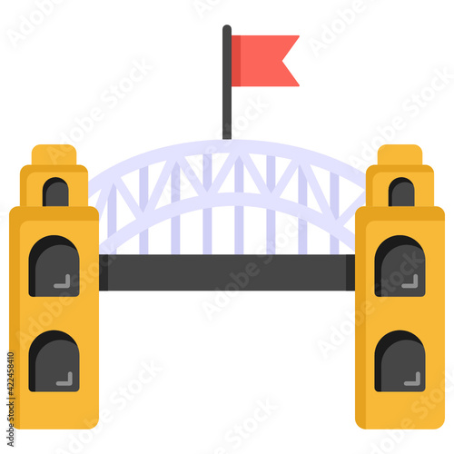 
Bridge flat editable vector design 


