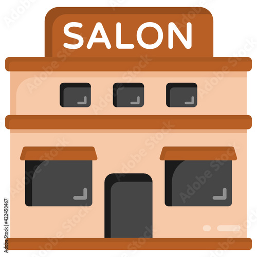 
Salon in flat editable vector design 

