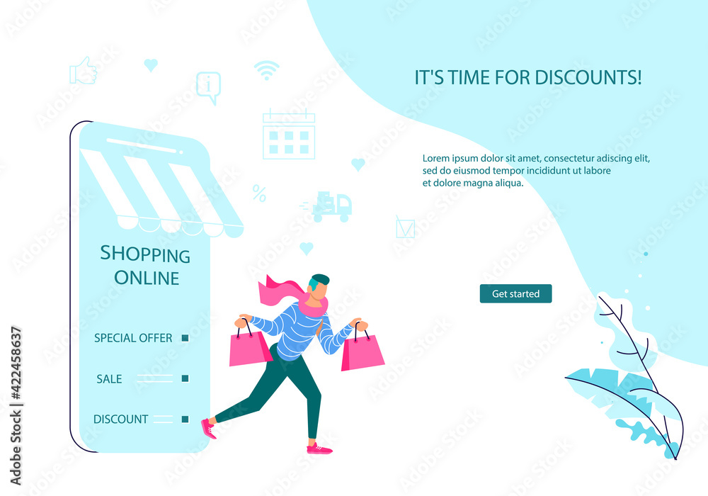 Landing web page template of Ecommerce retail Landing web page template of Ecommerce retail