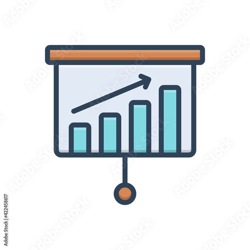 Color illustration icon for improving