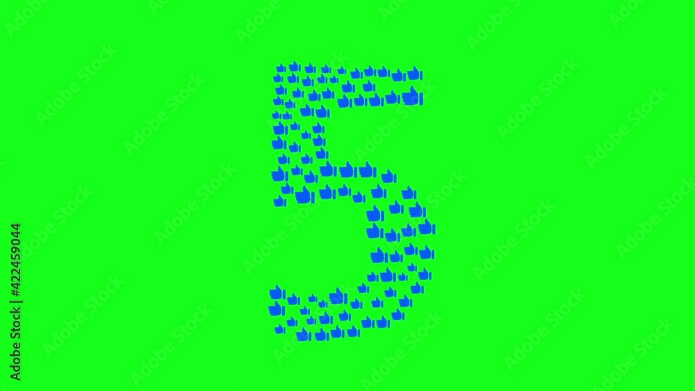 numbers, 1, 2, 3, 4, 5,6,7,8.9,10 gradually appear from the icons of the emotion of likes. Countdown. Concept for infographics, internet, social networks. Alpha channel. On a green background numbers, 1, 2, 3, 4, 5,6,7,8.9,10 gradually appear from the icons of the emotion of likes. Countdown. Concept for infographics, internet, social networks. Alpha channel. On a green background