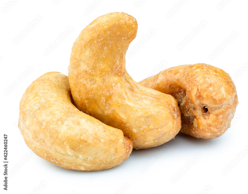cashew nuts isolated on white background cashew nuts isolated on white background