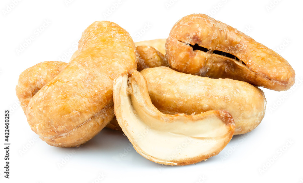 cashew nuts isolated on white background cashew nuts isolated on white background