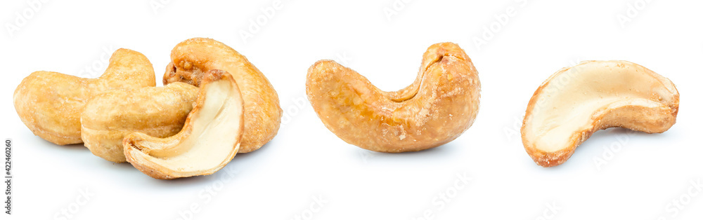 cashew nuts isolated on white background cashew nuts isolated on white background