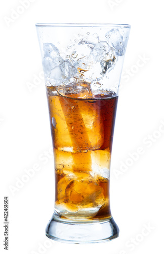 clipping path cola isolated on white background