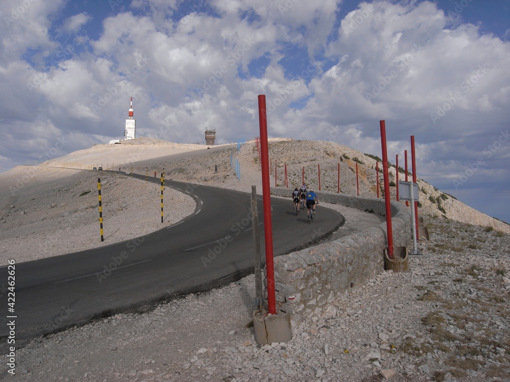 Cycling to the Mont Ventoux in Provence France Cycling to the Mont Ventoux in Provence France