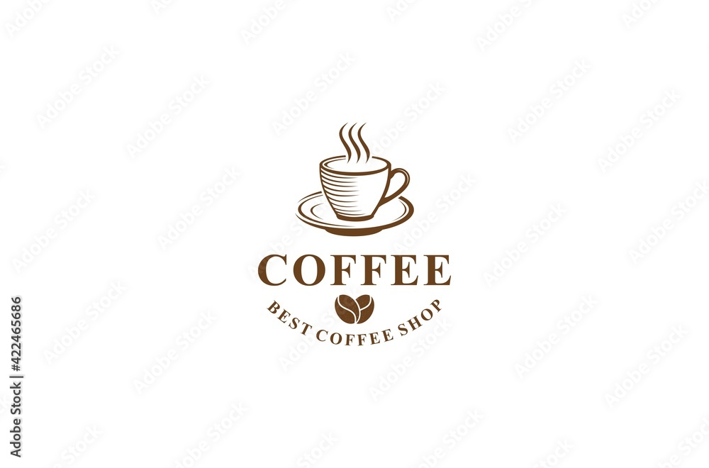 Coffee logo - vector illustration, emblem design on white background Coffee logo - vector illustration, emblem design on white background
