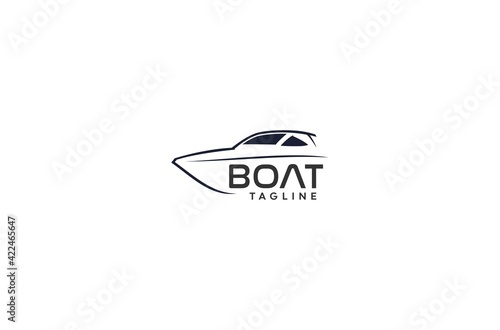 boat logo in addition to the boat and using a white background