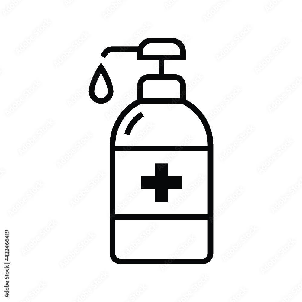 Hand sanitizer bottle wash gel icon symbol, Sanitary antiseptic washing hands anti bacterial, Isolated on white background, Vector design illustration Hand sanitizer bottle wash gel icon symbol, Sanitary antiseptic washing hands anti bacterial, Isolated on white background, Vector design illustration