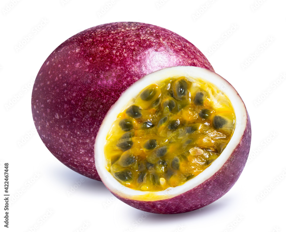 passion fruit isolated on white background passion fruit isolated on white background