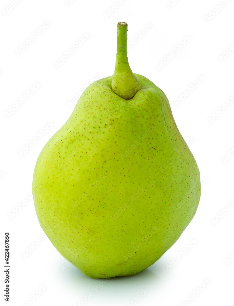 fresh green pear fruit isolated on white background fresh green pear fruit isolated on white background