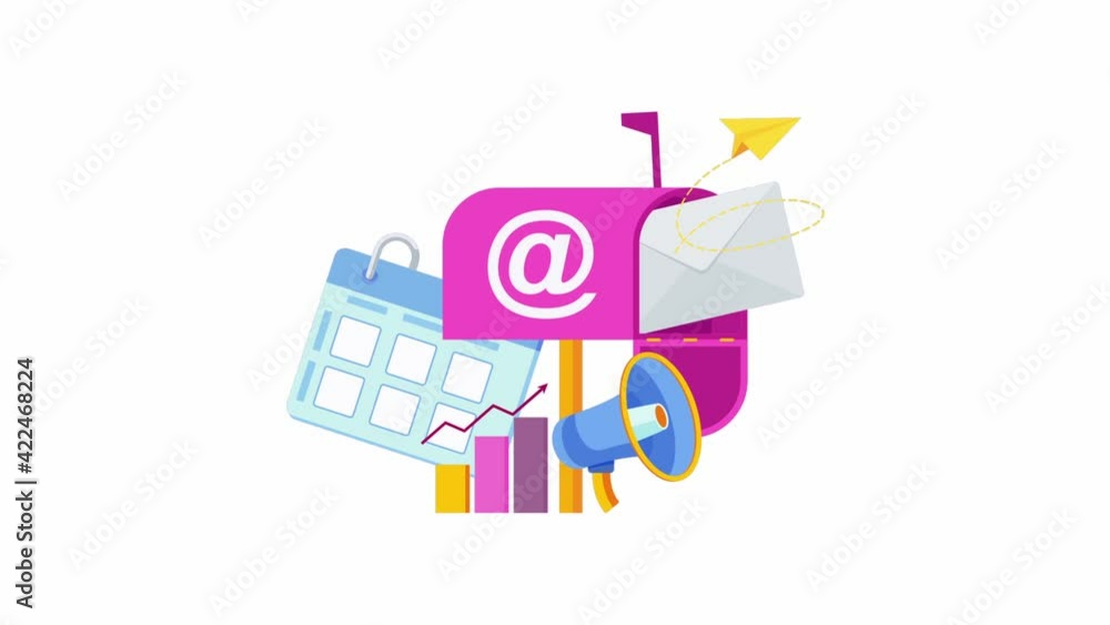 Digital marketing banner glitch icon. Strategy, management and marketing. Digital marketing banner glitch icon. Strategy, management and marketing.