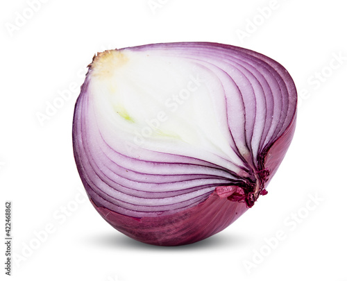 red onion isolated on white background vegetable