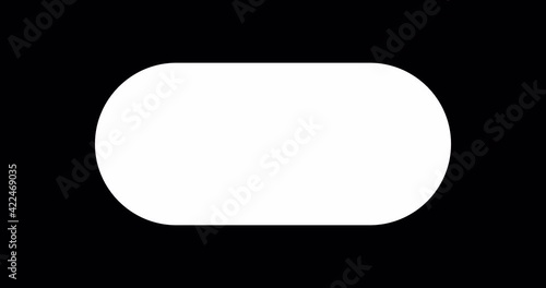 Animation of a green switch isolated on a white background. Switching the button on and off. 4K animation with alpha channel
