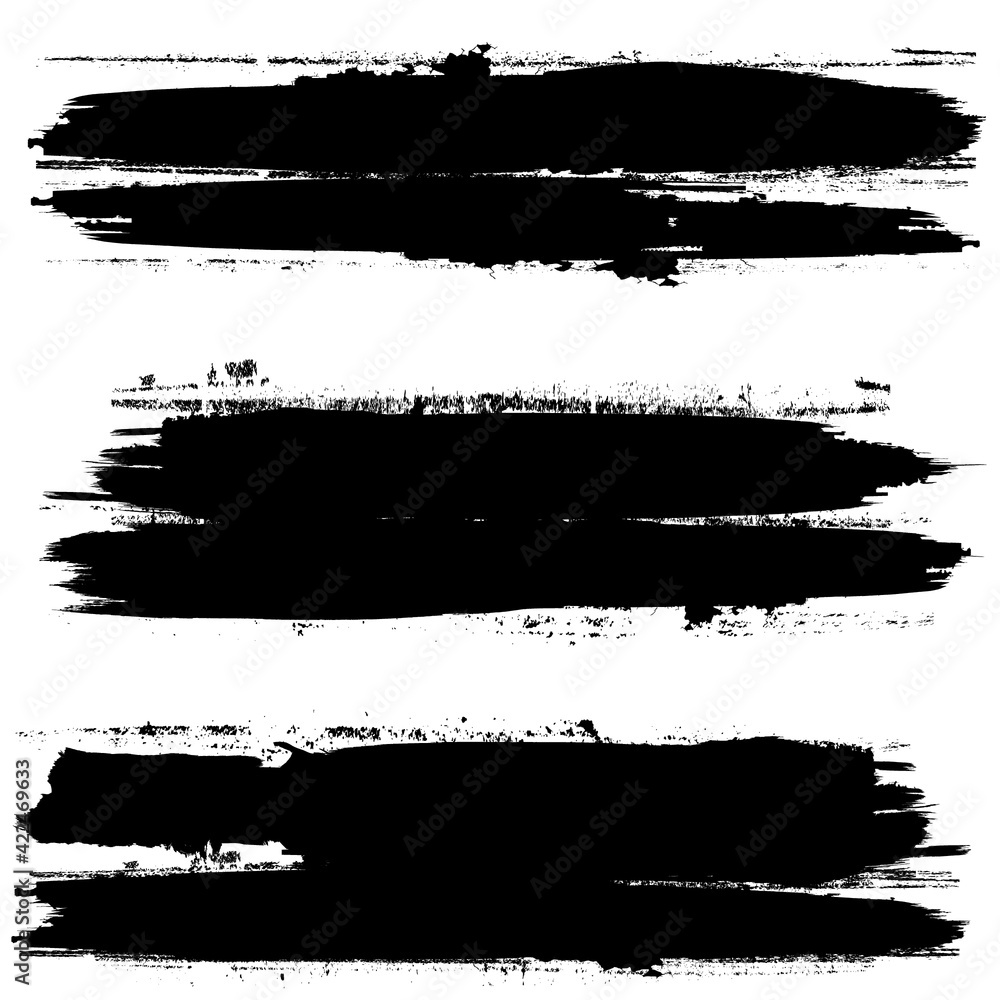 Grunge Paint Roller . Vector brush Stroke . Distressed banner . Black stripes isolated. paintbrush collection . Modern Textured shape . Dry border in Black . Bulge lines Grunge Paint Roller . Vector brush Stroke . Distressed banner . Black stripes isolated. paintbrush collection . Modern Textured shape . Dry border in Black . Bulge lines