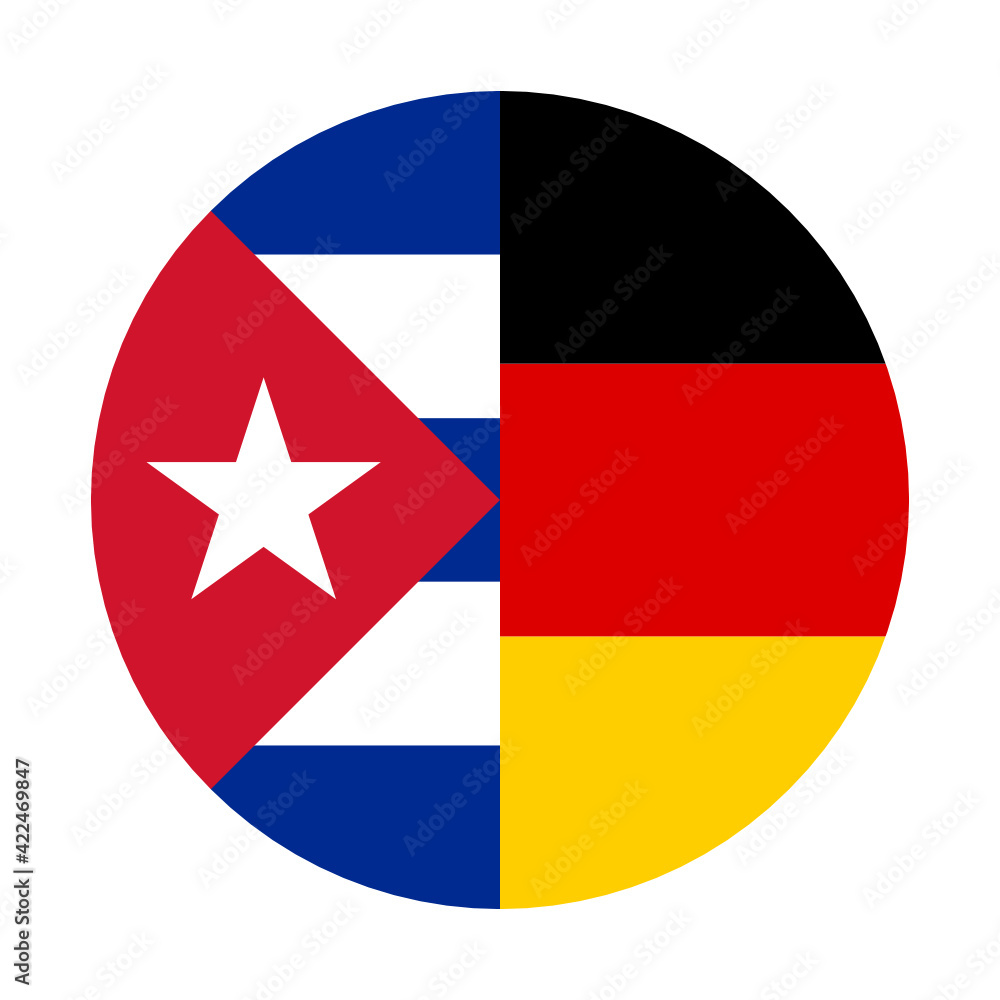 round icon with cuba and germany flags isolated on white background
round icon with cuba and germany flags isolated on white background