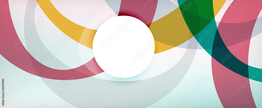 Fototapeta premium Ring geometric shapes, o letter repetition wallpaper. Abstract background for business or technology presentations, internet posters or web brochure covers