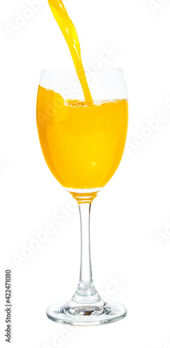 clipping path orange juice  isolated on white background