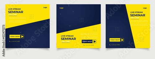 Seminar webinar  social media post