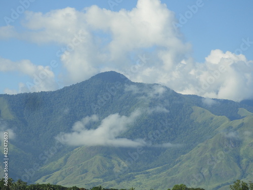 mountain landscape with clouds