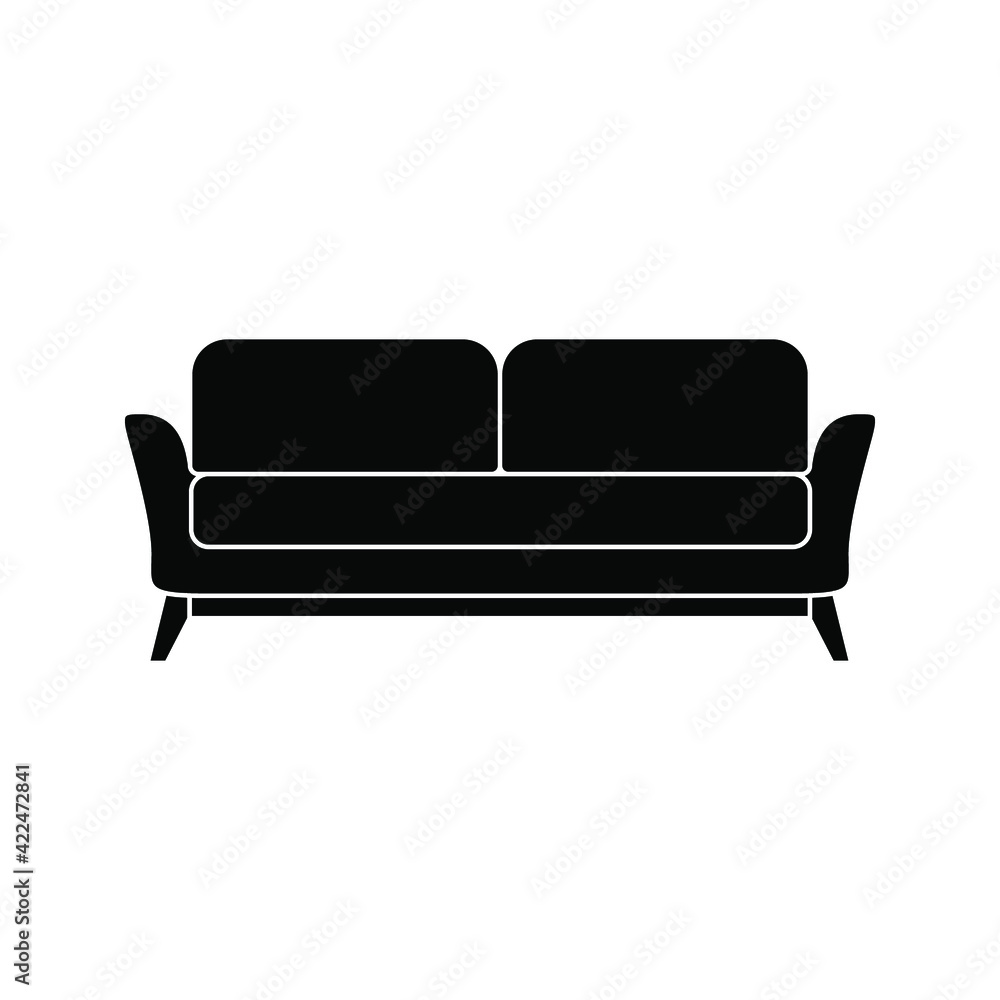 Sofa icon. living room sign. vector illustration.