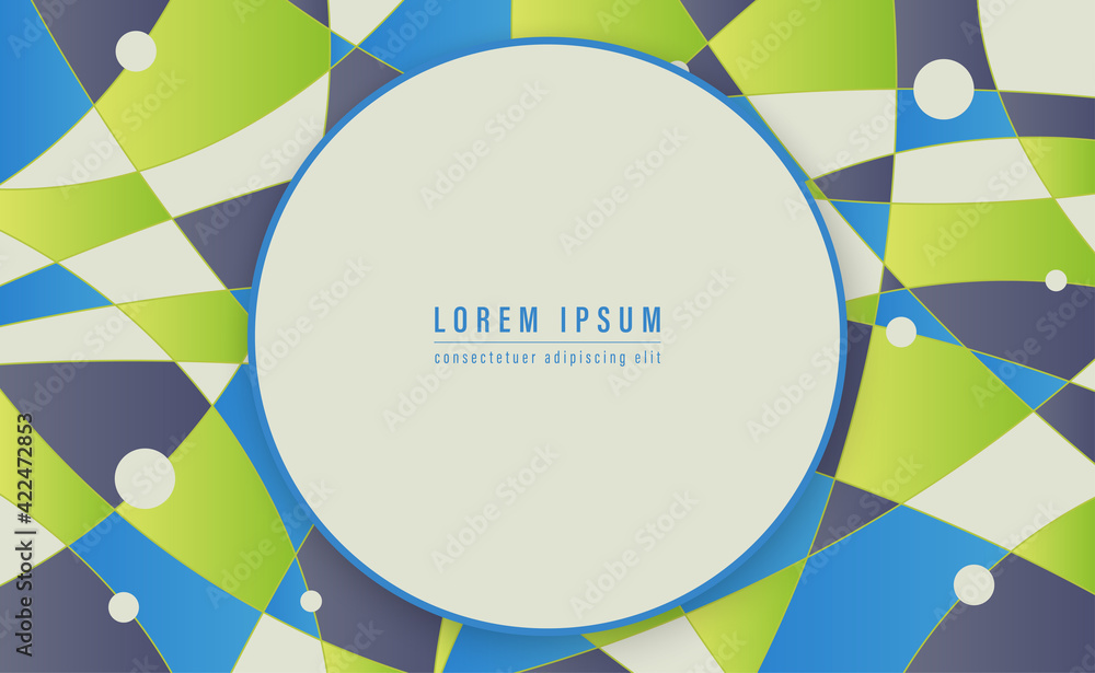 Abstract color geometric background with Circle frame. Applicable for card invitation, flyer, poster, cover design. Vector illustration Abstract color geometric background with Circle frame. Applicable for card invitation, flyer, poster, cover design. Vector illustration