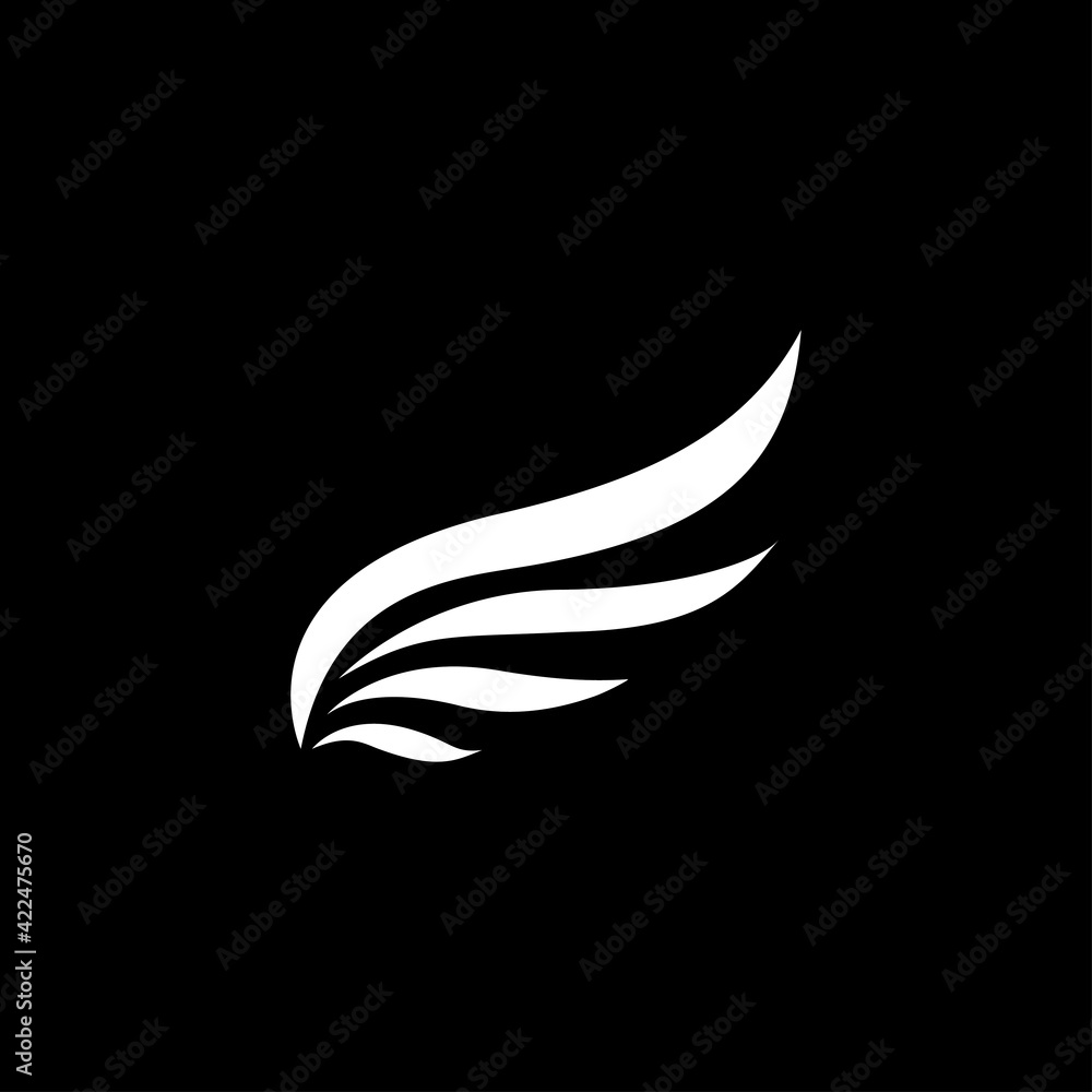 Wing logo icon vector template.