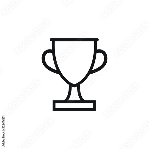 Trophy cup winner symbol sign icon vector