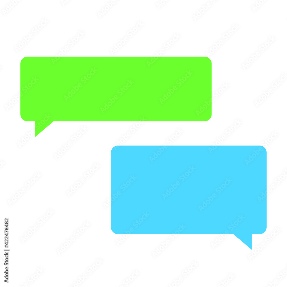 Speech bubbles text message green blue Speech bubbles text message green blue