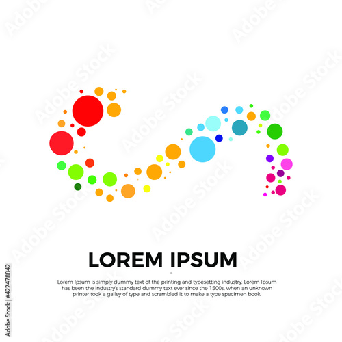 Colorful Infinity Logo Template. Eps 10 vector illustration.