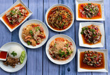 Thai Spicy Mixed Salads and Northeastern Thai Food