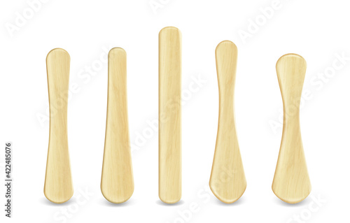 Popsicle sticks, wooden elements for ice cream