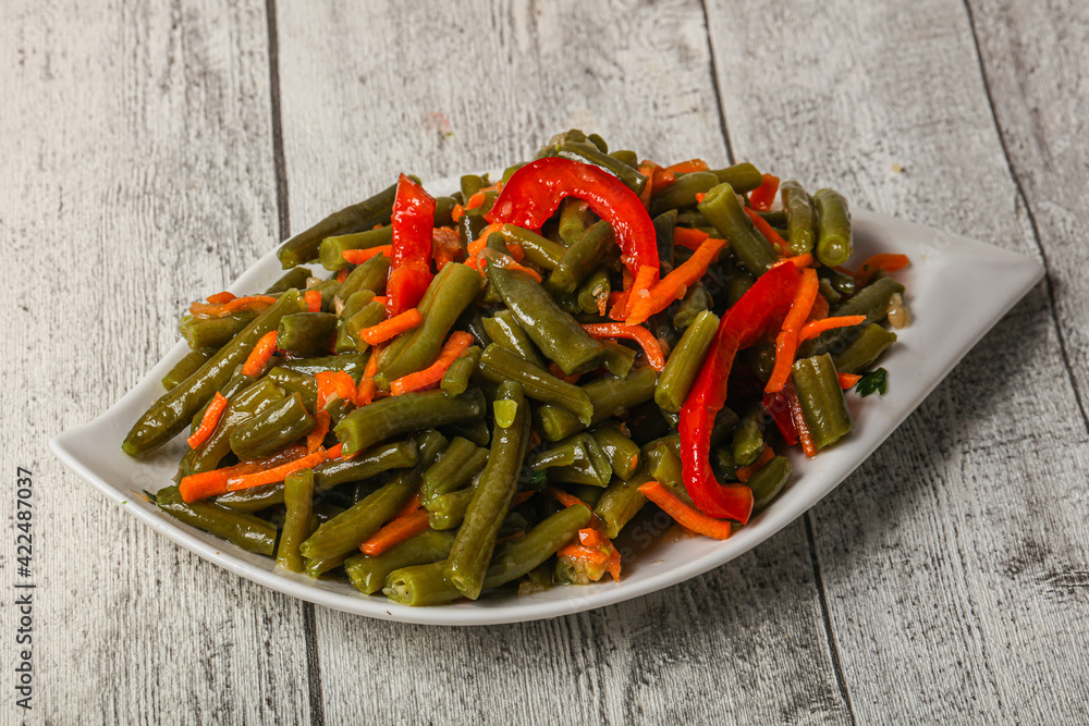 Pickled green bean with korean carrot Pickled green bean with korean carrot