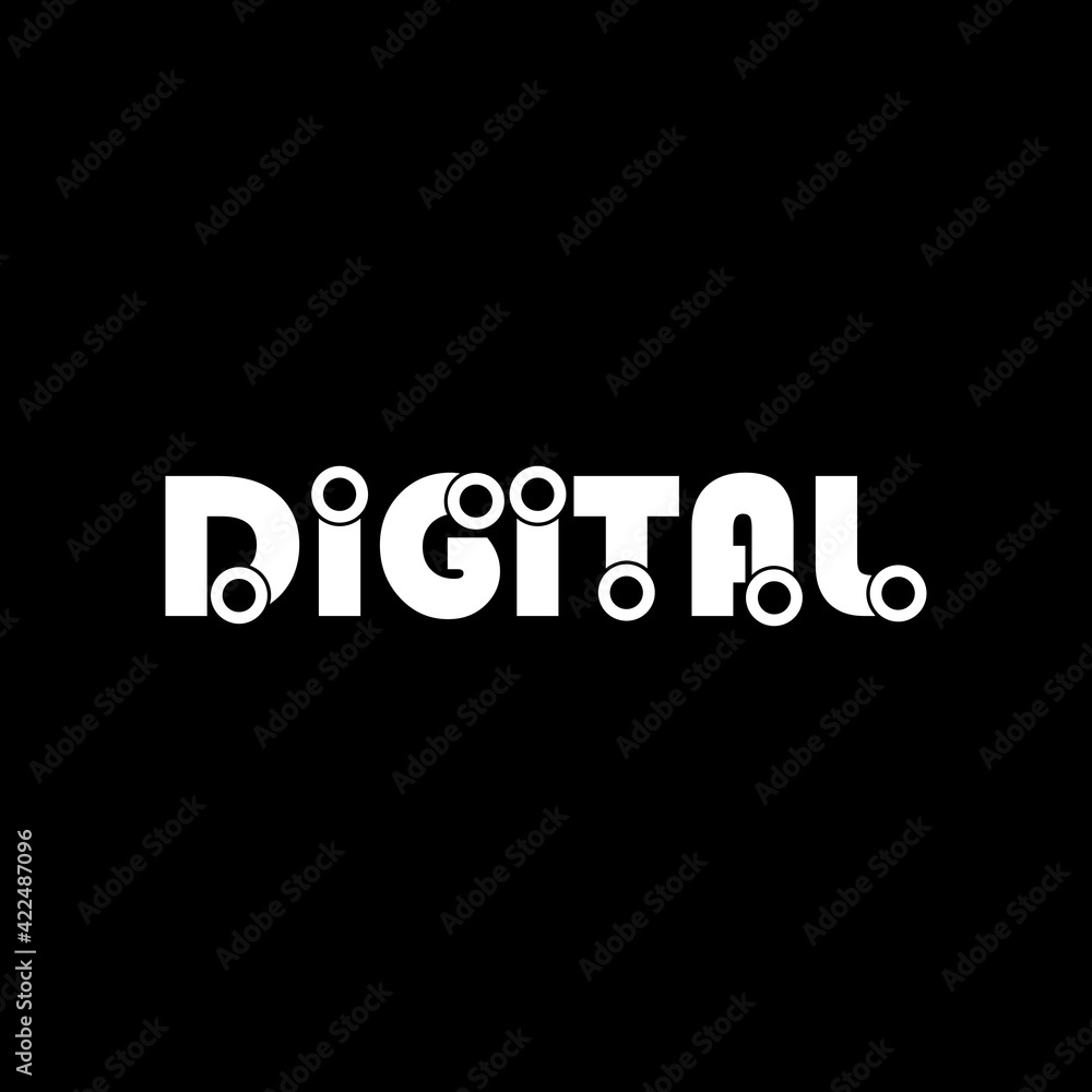 Digital services icon isolated on dark background