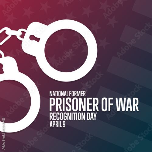 National Former Prisoner of War Recognition Day. April 9. Holiday concept. Template for background, banner, card, poster with text inscription. Vector EPS10 illustration.