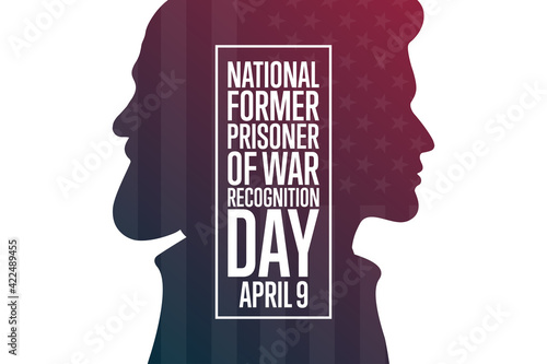 National Former Prisoner of War Recognition Day. April 9. Holiday concept. Template for background, banner, card, poster with text inscription. Vector EPS10 illustration.