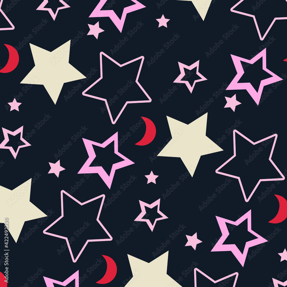 Stars vector pattern seamless background Stars vector pattern seamless background