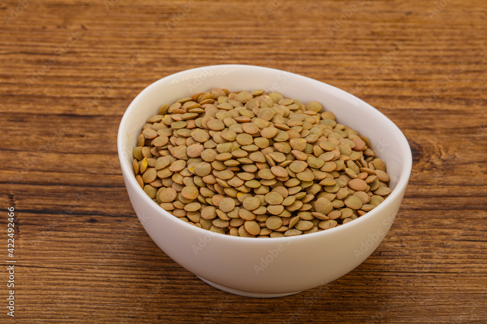 Vegan cuisine - Dry lentil heap Vegan cuisine - Dry lentil heap
