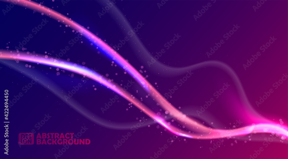 Abstract light wave lines