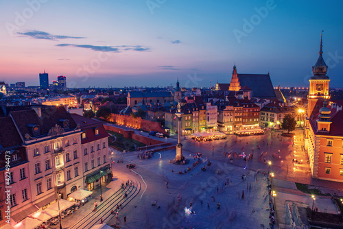 City of Warsaw by night